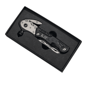 Black Glass Breaker With Multi Tools, 6" L