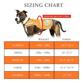 Orange Reflective Dog Vest L Size Hi Visibility Fluorescent Blaze Dog Vest Helps Protect Your Best Friend from Motorists &amp; Hunting Accidents On or Off