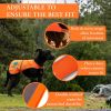 Orange Reflective Dog Vest M Size Hi Visibility Fluorescent Blaze Orange Dog Vest Helps Protect Your PUP from Motorists & Hunting Accidents On or Off